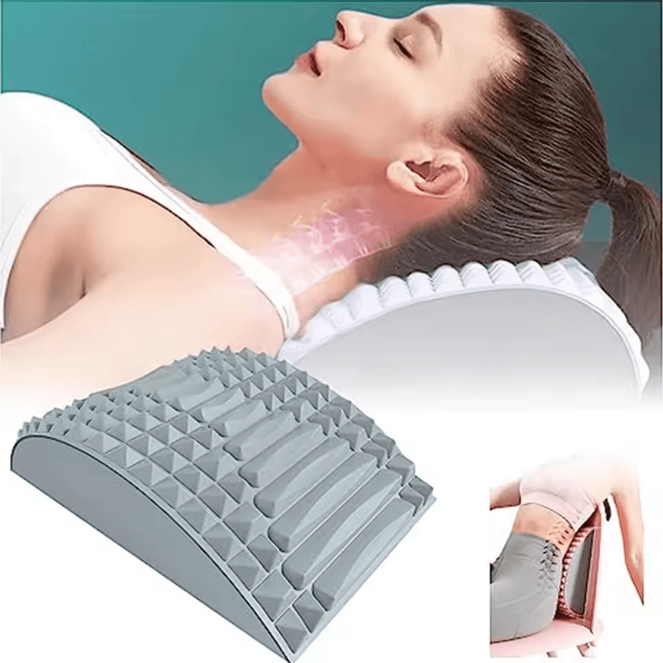 Back Stretcher Pillow For Neck And Lumbar Support Pain Relief Massager For Herniated Disc Sciatica  2