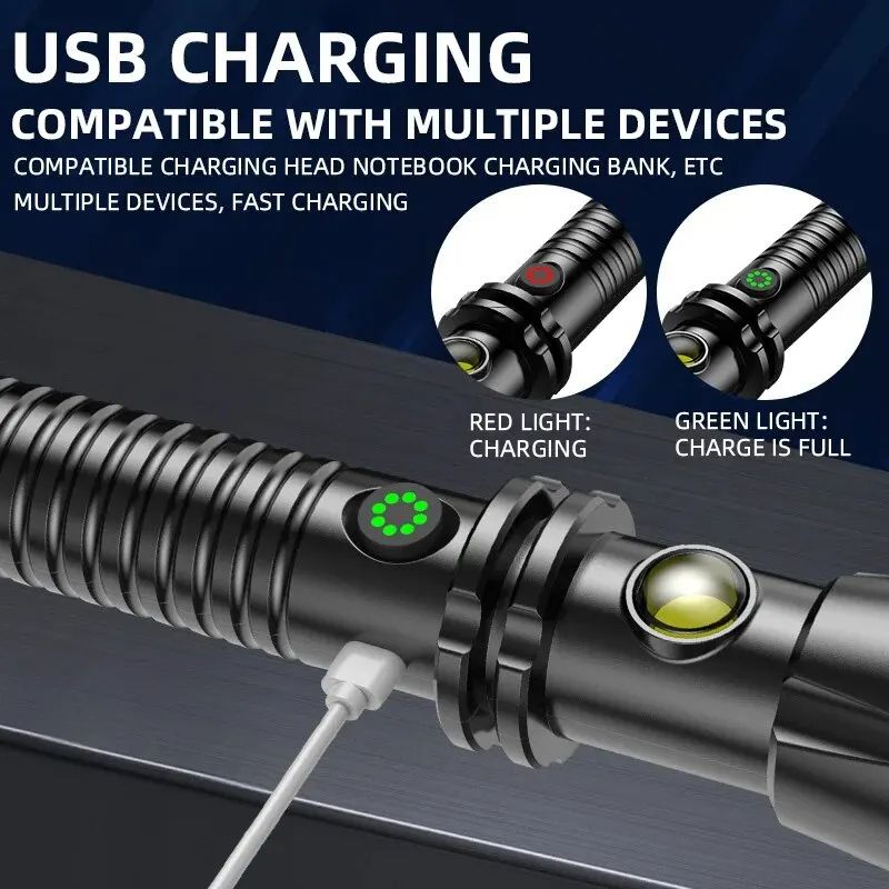 Wolf Tooth Lamp Rod Super Bright LED Outdoor Retractable Strong Light MultiFunctional Vehicle Patro 3