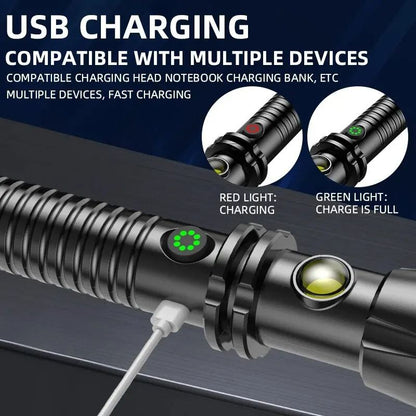 Wolf Tooth Lamp Rod Super Bright LED Outdoor Retractable Strong Light MultiFunctional Vehicle Patro 3