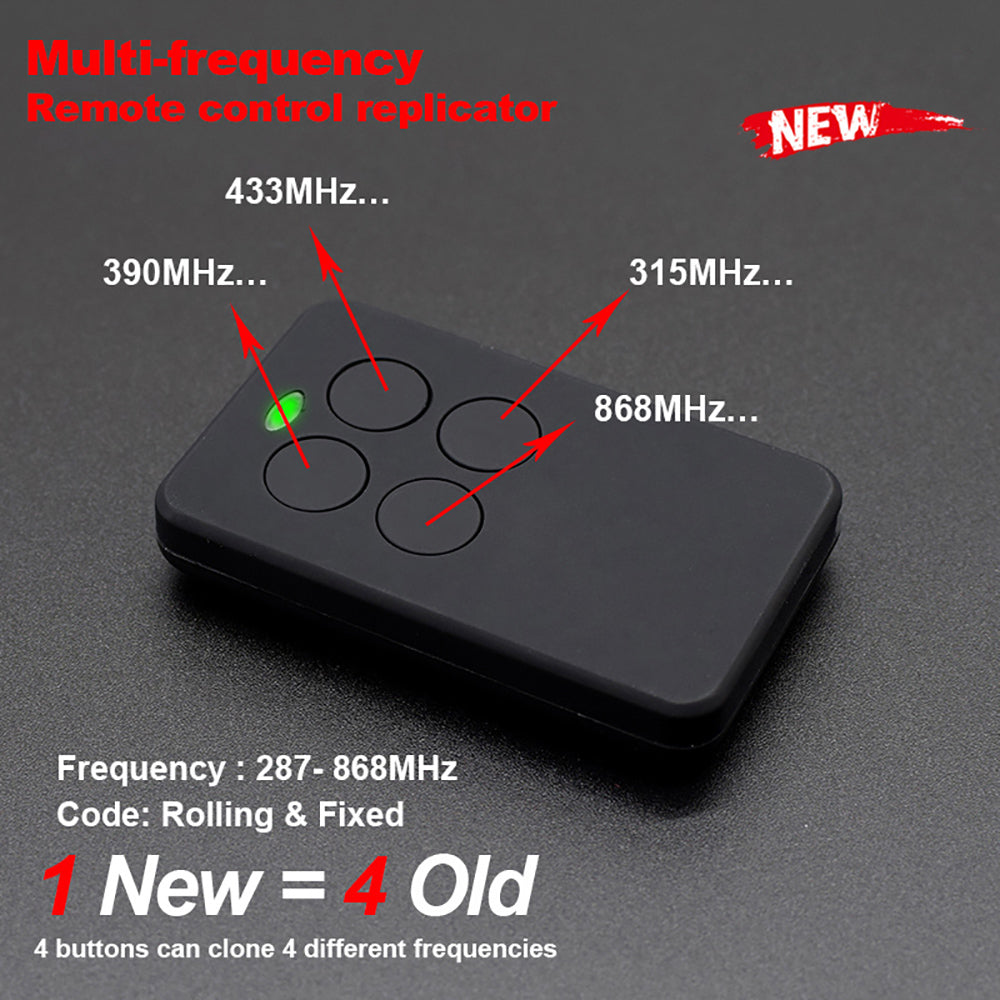 Multifrequency Universal Remote Control Keychain 280 To 868 MHz Garage Gate Clone 2