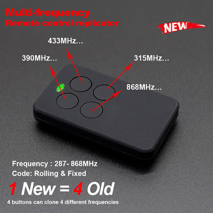 Multifrequency Universal Remote Control Keychain 280 To 868 MHz Garage Gate Clone 2