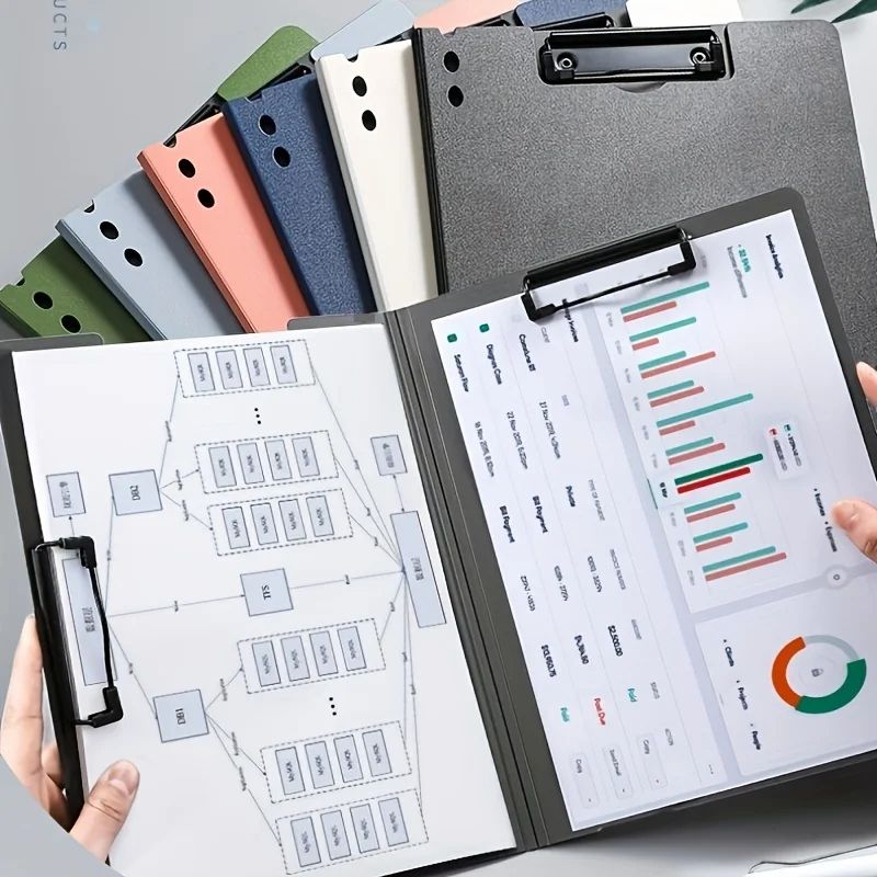 File Folders Documents Organizer Clipboard With Cover Paper Folder For Business  School Stationery  3