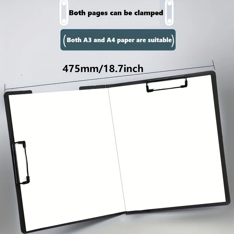 File Folders Documents Organizer Clipboard With Cover Paper Folder For Business  School Stationery  5