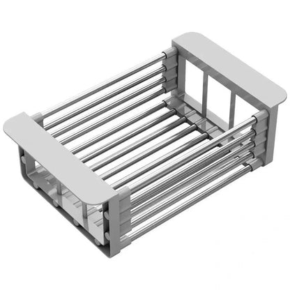 Folding Kitchen Sink Drain Rack Stainless Steel Dish Drying Basket  SpaceSaving Sink Organizer 3