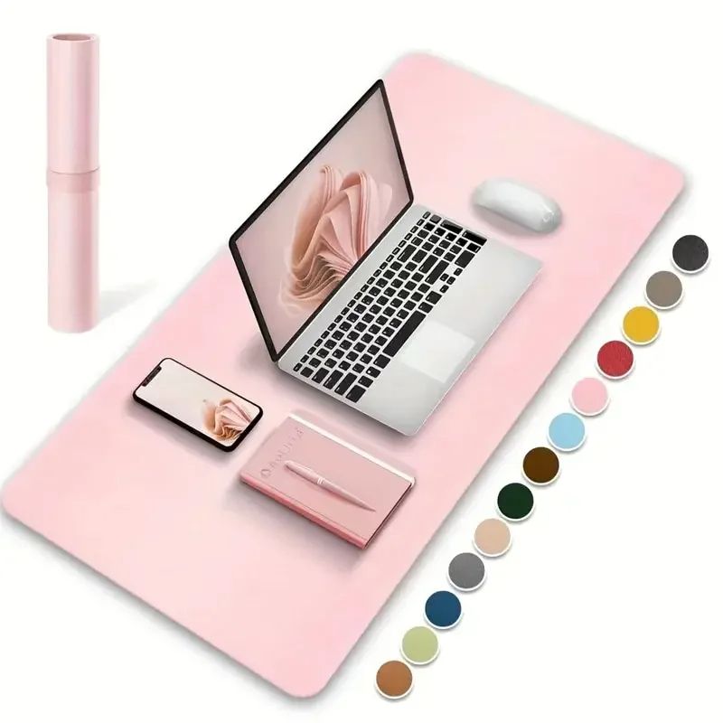 Large Size Office Desk Protector Mat, PU Leather Waterproof Mouse Pad, Keyboard Desk Pad, Gaming Mousepad for Home