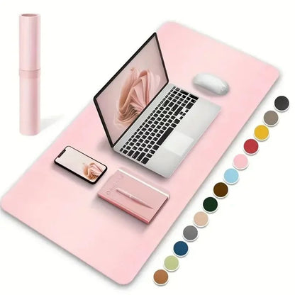 Large Size Office Desk Protector Mat, PU Leather Waterproof Mouse Pad, Keyboard Desk Pad, Gaming Mousepad for Home