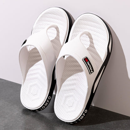 Men Summer Slippers, Non-Slip Flip Flops for Indoor/Outdoor, Beach, Bathroom & Leisure