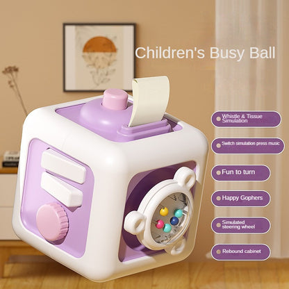 6 In 1 Montessori Educational Toys Sensory Busy Board Baby Practice Skills Drawer Cube Fidget Educa 7