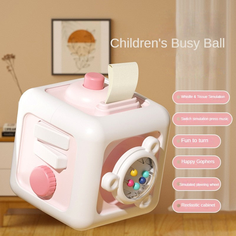 6 In 1 Montessori Educational Toys Sensory Busy Board Baby Practice Skills Drawer Cube Fidget Educa 9
