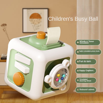 6 In 1 Montessori Educational Toys Sensory Busy Board Baby Practice Skills Drawer Cube Fidget Educa 10