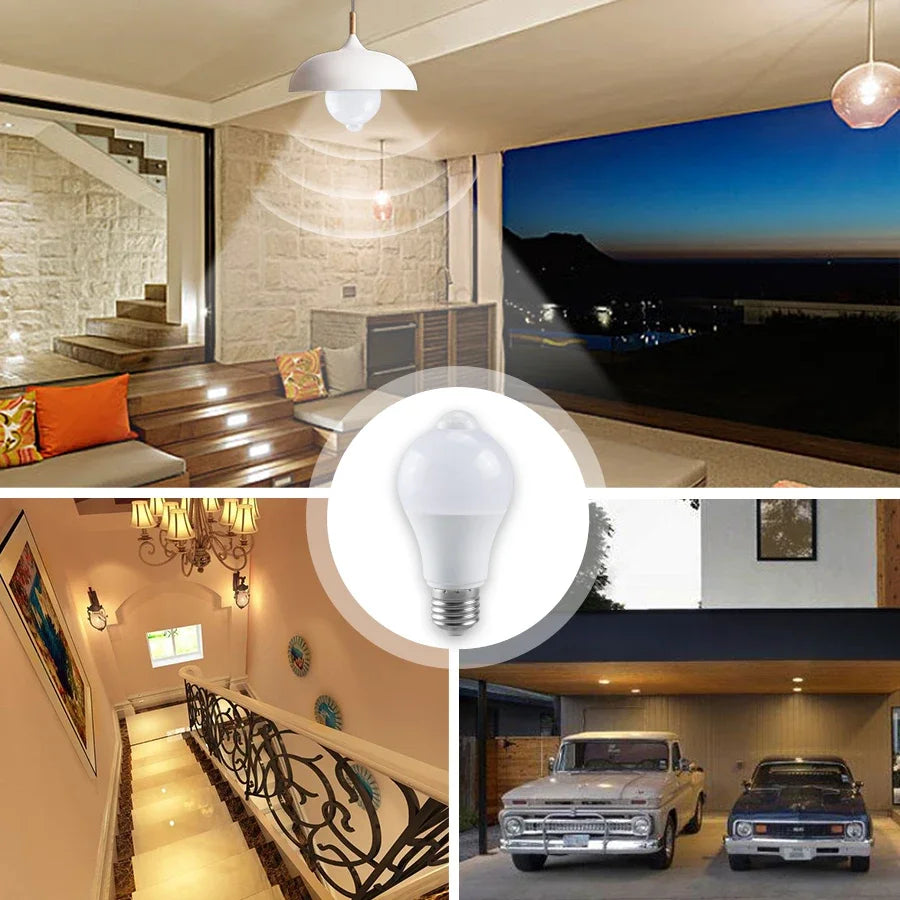 12W Smart LED Bulb With PIR Motion Sensor  Movement Detector Works In Dark Dusk To Dawn Security Li 1