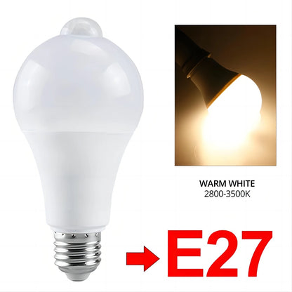 12W Smart LED Bulb With PIR Motion Sensor  Movement Detector Works In Dark Dusk To Dawn Security Li 8