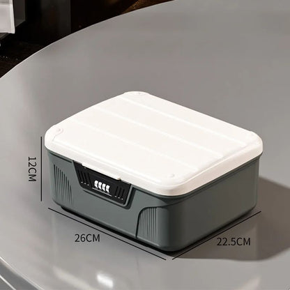 Four Digit Password Lock Safe Box Portable Privacy Security Storage Box For Passport Medicine Cash  1