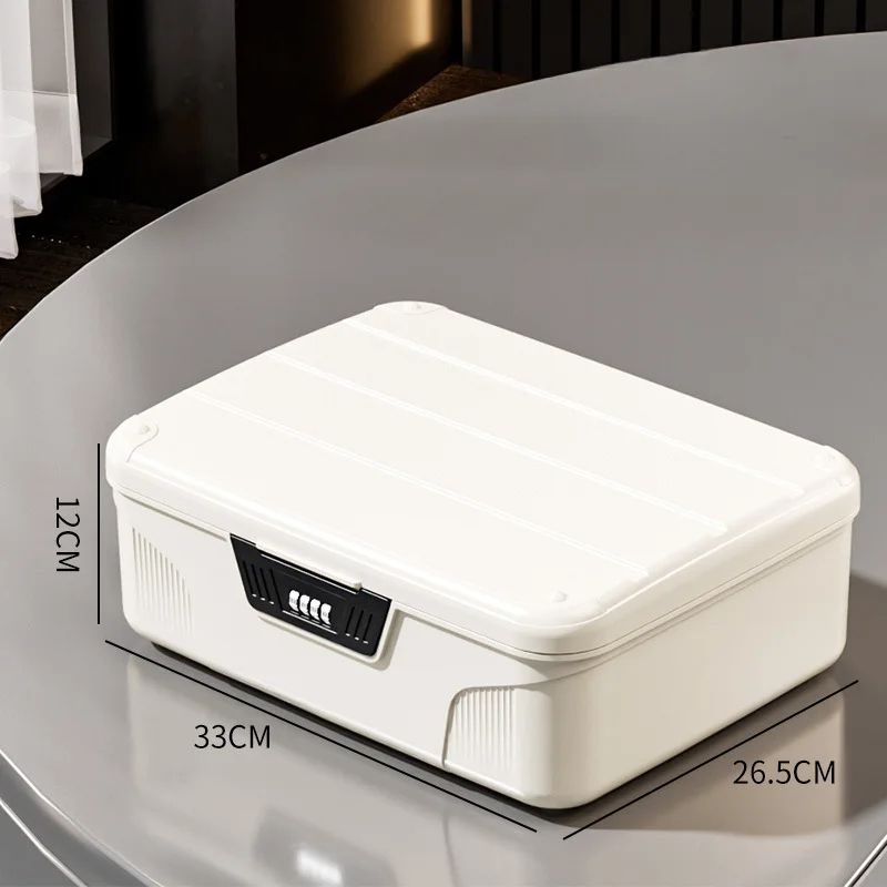 Four Digit Password Lock Safe Box Portable Privacy Security Storage Box For Passport Medicine Cash  2