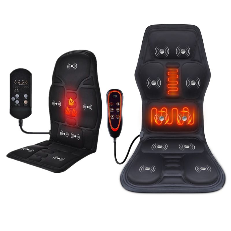 TotalRelief Electric Back Massager Chair Pad With Heat  Full Body Vibrating Cushion For Home Office 1