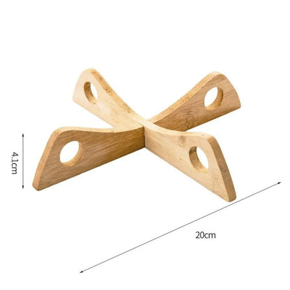 Cross Tray Holder Wooden Removable Table Mat AntiHeat Steam Resistant Kitchen Gadget NonSlip Househ 5