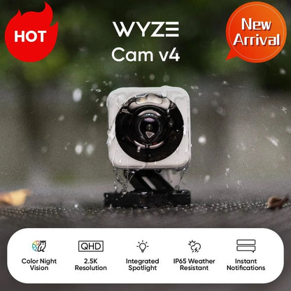 Wyze Cam Wi-Fi Smart Home Security Camera with Motion Activated Spotlight, Siren 2-Way Audio Indoor, Outdoor Pet Monitor