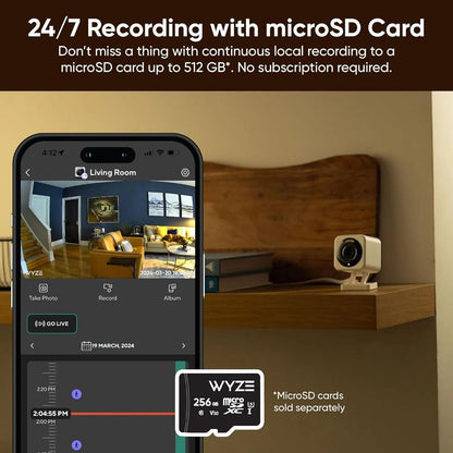 Wyze Cam WiFi Smart Home Security Camera With Motion Activated Spotlight Siren 2Way Audio Indoor Ou 4