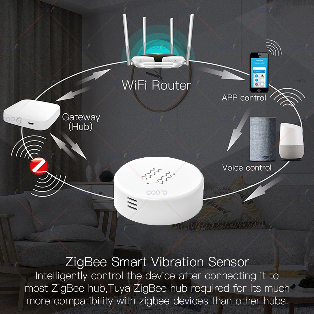 Smart Vibration Sensor With Tilt Detection RealTime XYZ Axis Monitoring  SmartLife App Notification 6