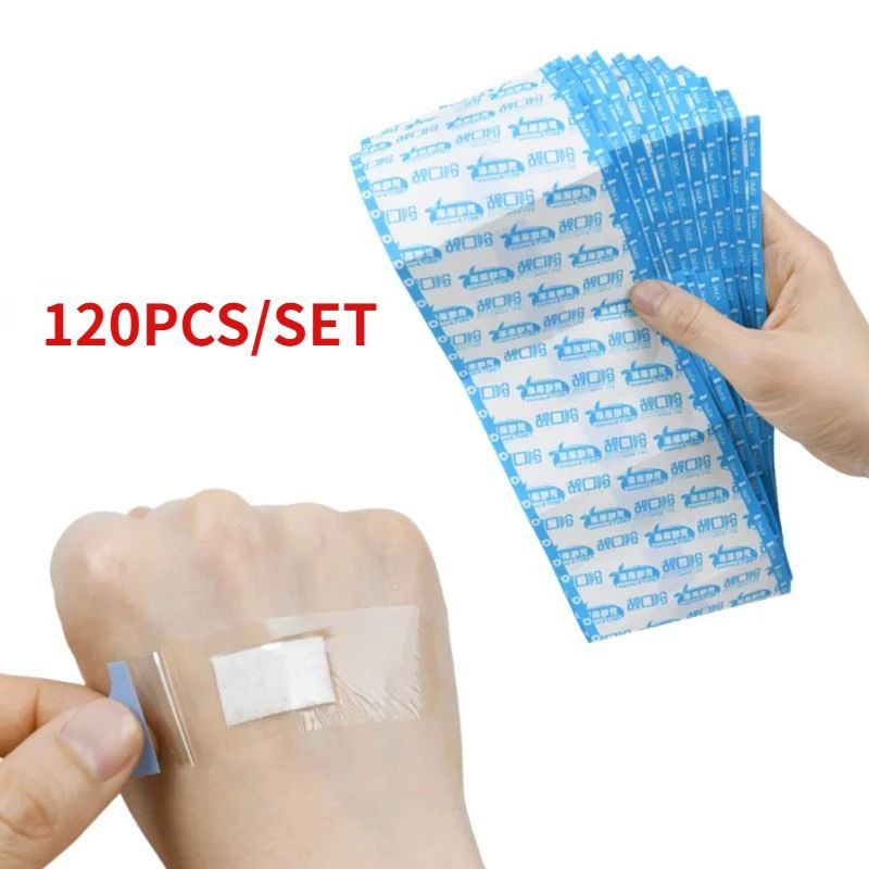 Transparent Waterproof Adhesive Bandages, Skin Patch Wound Dressing Plasters for Children & Adults
