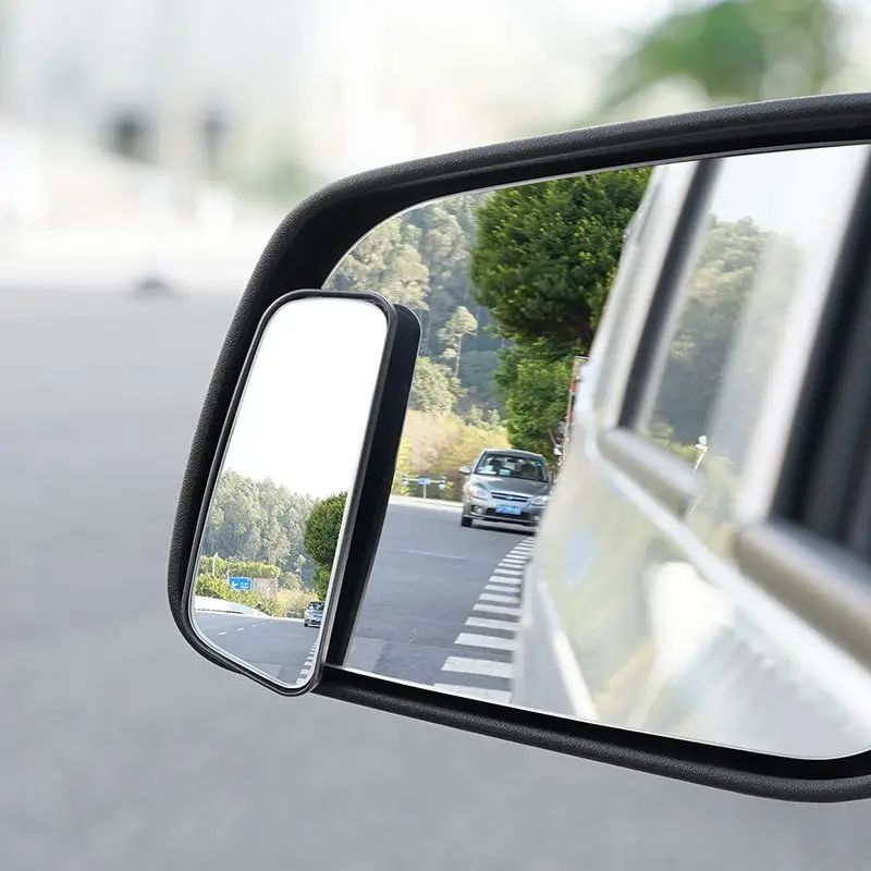 2Pcs Adjustable Blind Spot Mirror For Car Auxiliary Rearview Convex Mirror With Round Frame Wide An 2