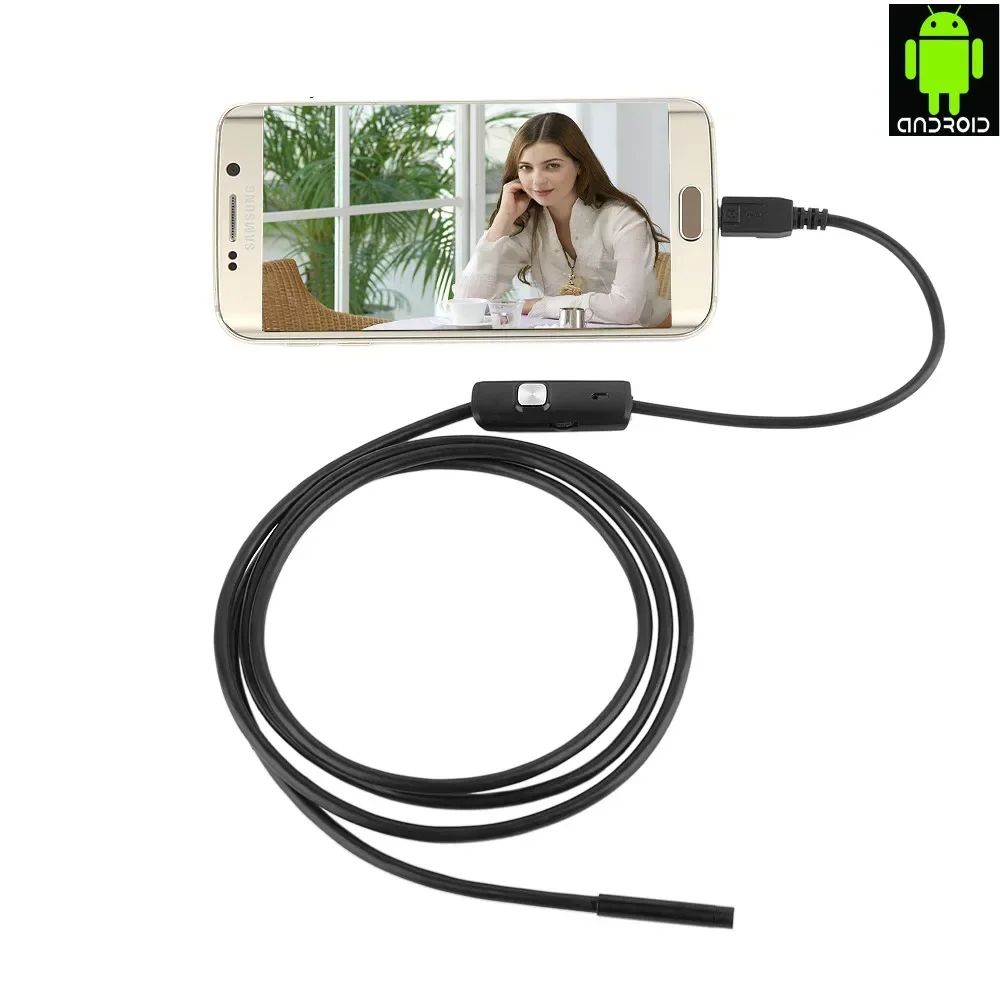 Mini Endoscope Camera For Android Waterproof Borescope With Adjustable LED Lights USBTypeC Adapter  3