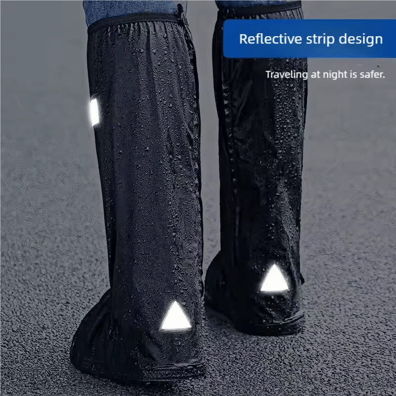 Waterproof Rain Boot Shoe Covers With Reflective Strips 2