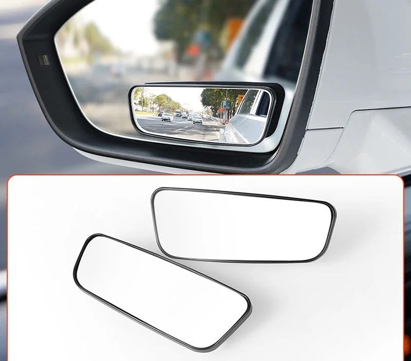 2Pcs Adjustable Blind Spot Mirror For Car Auxiliary Rearview Convex Mirror With Round Frame Wide An 6