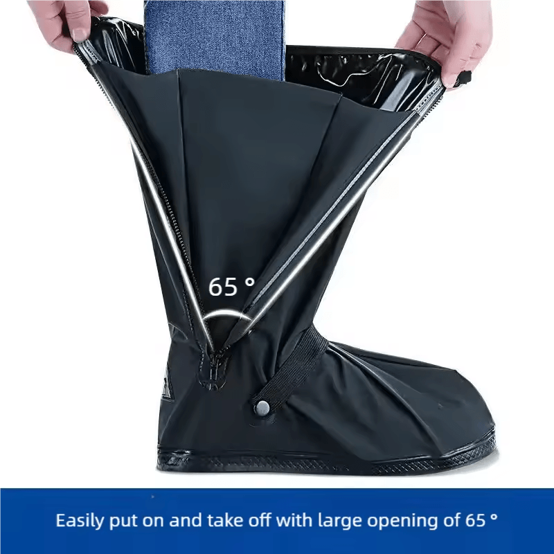 Waterproof Rain Boot Shoe Covers With Reflective Strips 3