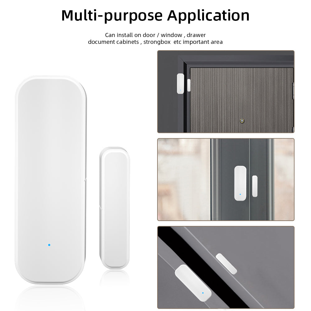 Tuya WiFiZigbee Window Door Sensor Smart Home Security Alarm System With Alexa  Google Home Voice C 4