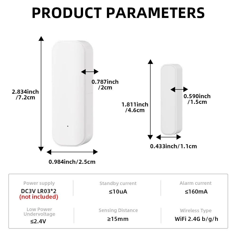 Tuya WiFiZigbee Window Door Sensor Smart Home Security Alarm System With Alexa  Google Home Voice C 5