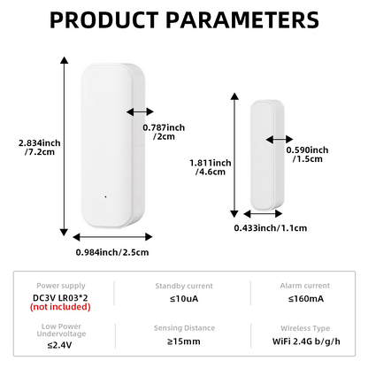 Tuya WiFiZigbee Window Door Sensor Smart Home Security Alarm System With Alexa  Google Home Voice C 5