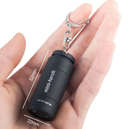 USB Rechargeable LED Keychain Flashlight Waterproof Strong Light PocketSized Mini Torch For Outdoor 5