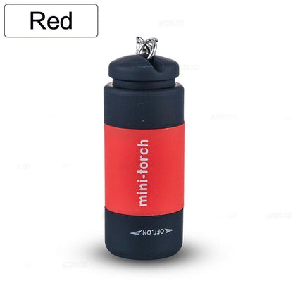 USB Rechargeable LED Keychain Flashlight Waterproof Strong Light PocketSized Mini Torch For Outdoor 9