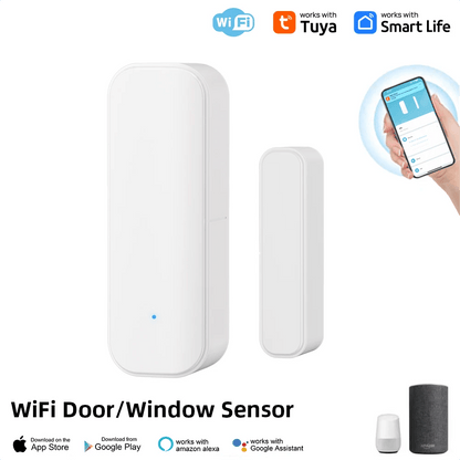 Tuya WiFiZigbee Window Door Sensor Smart Home Security Alarm System With Alexa  Google Home Voice C 7