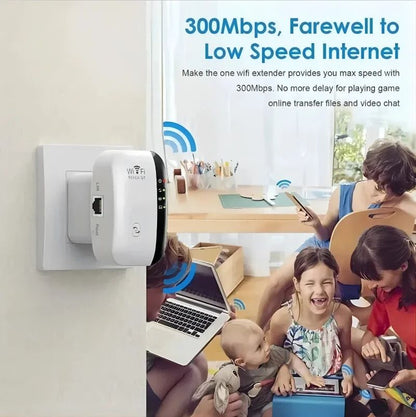 300Mbps WiFi Repeater Wireless Signal Amplifier  Extended Network Enhancer With US Plug For Home Ro 2