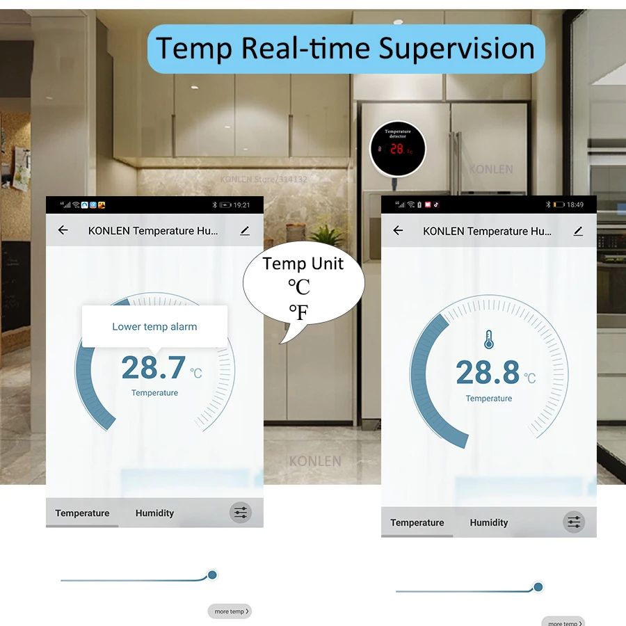 Tuya WiFi Temperature Sensor Waterproof Probe Smart Life Thermometer For Home Pool Freezer Remote M 2
