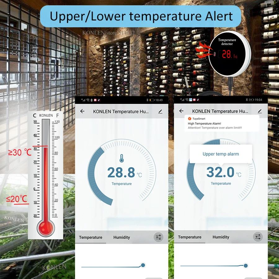 Tuya WiFi Temperature Sensor Waterproof Probe Smart Life Thermometer For Home Pool Freezer Remote M 3