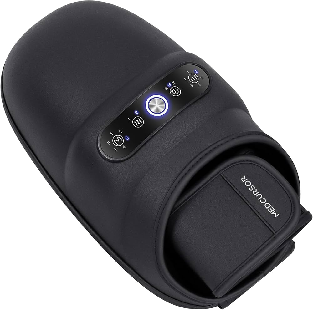RelaxaTouch Wireless Hand Massager with Heat and Air Compression for Arthritis and Muscle Relief