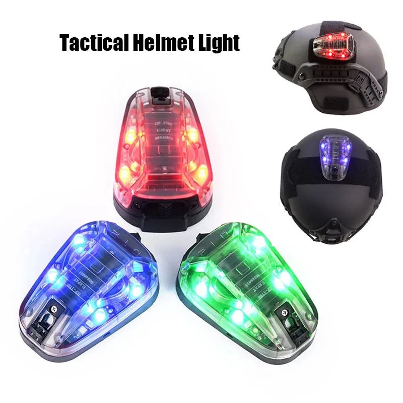 Tactical Helmet Light Survival Signal Lamp – IR & LED Strobe Identification Light for Airsoft & Outdoor Sports