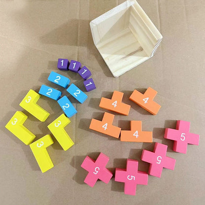Colorful Wooden Blocks Puzzle Classic Luban Lock Cube 3D Brain Teaser Toy For Kids  Adults 4