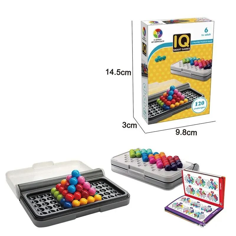 IQ 3D Puzzle Board Game With Challenges Pyramid Plate Pearl Logical Mind Montessori Toy For Kids Py 6