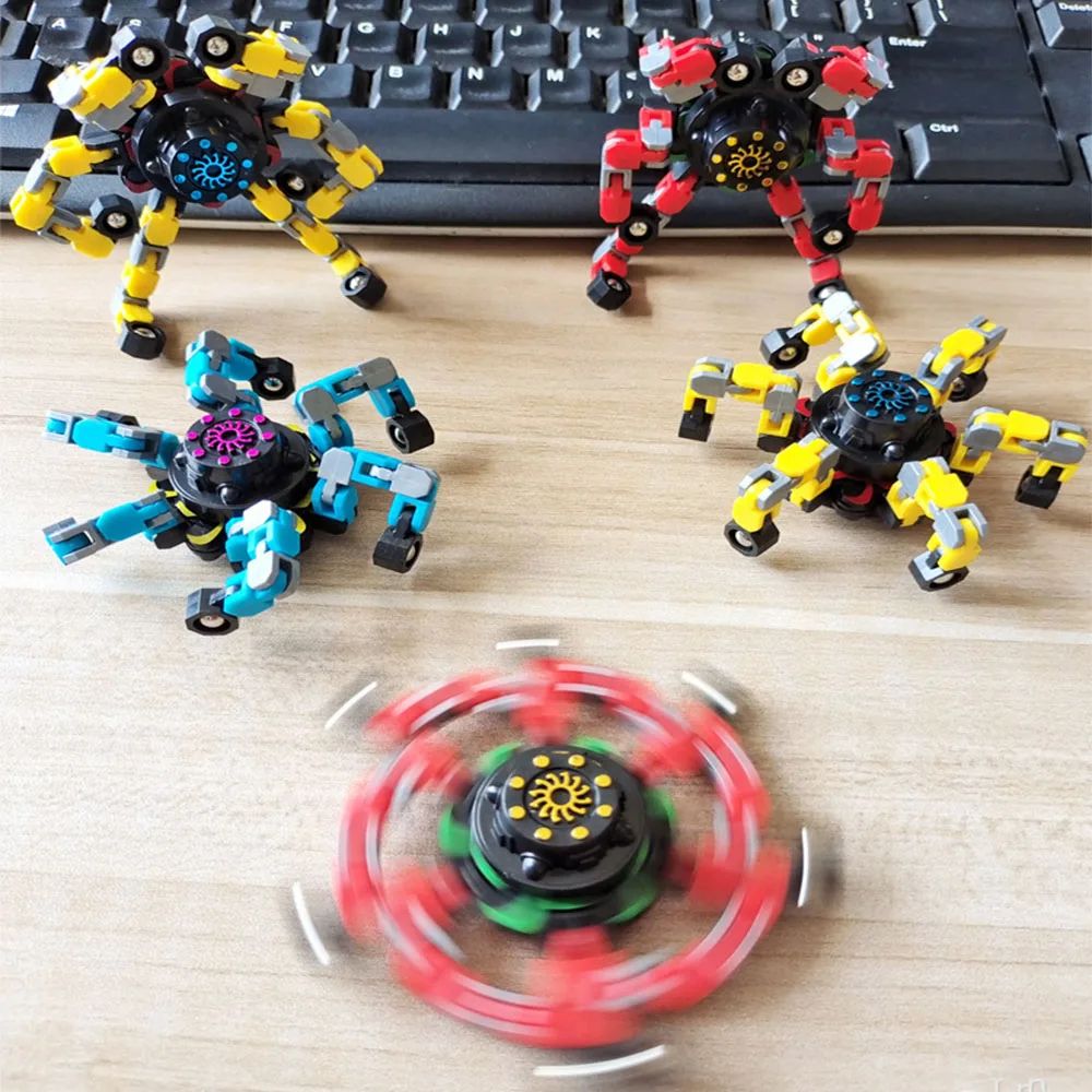 Transformable Deformed Spinner Chain Toys Antistress Hand Spinner for Kids, Adults, Sensory Gyro Gift for Stress Relief