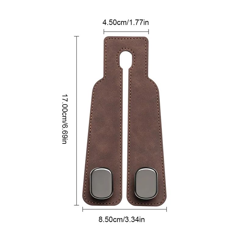 Car Headrest Hook Premium Suede Dual Hanger Alloy Hook For Rear Seat Bag Purse Storage Organizer Un 5
