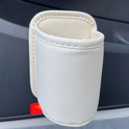 Leather Car Door Cup Holder Organizer  Automotive Drink Rack Storage Bin For Back Seat  Universal I 1