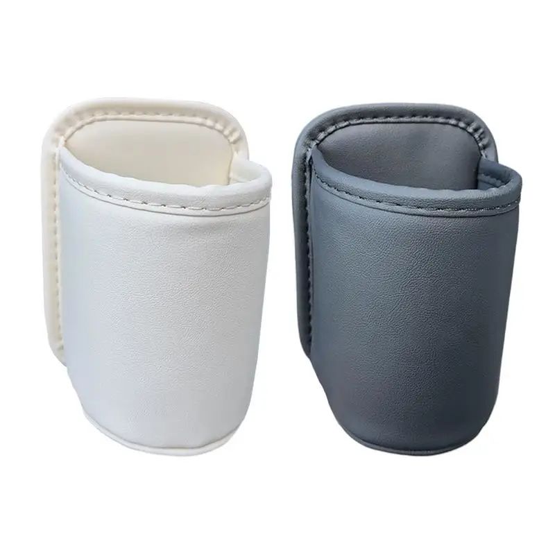 Leather Car Door Cup Holder Organizer  Automotive Drink Rack Storage Bin For Back Seat  Universal I 5