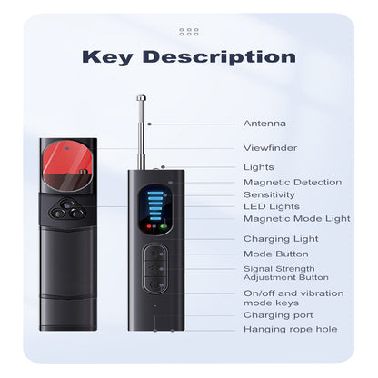 T15 Wireless Camera Detector Infrared Scanner  GPS Signal Finder For Professional Security Protecti