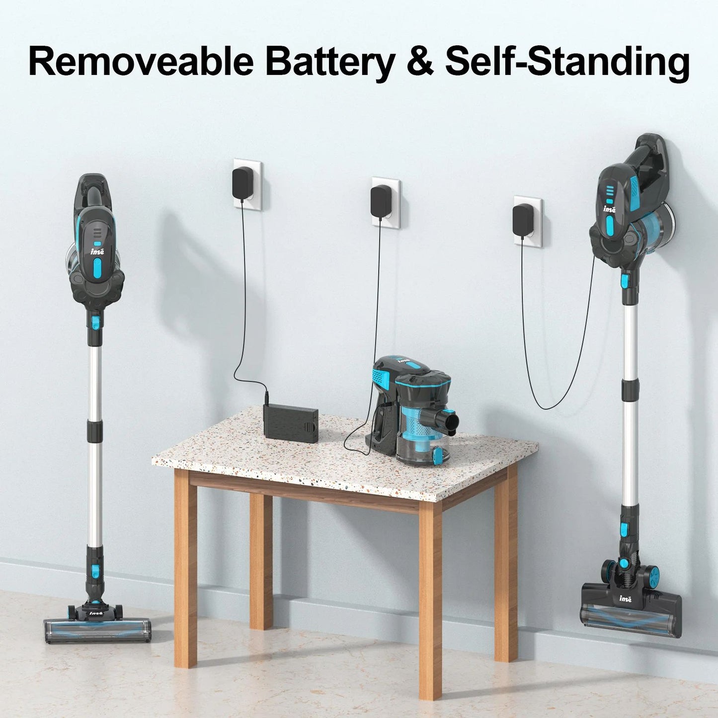 Cordless Stick Vacuum Cleaner Powerful Suction Lightweight For Household Pet Hair Carpet  Floor 1