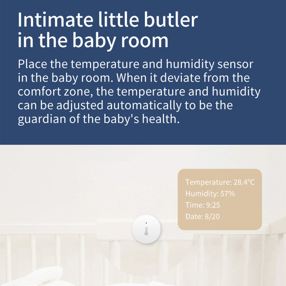Haozee Smart Temperature  Humidity Sensor Indoor Thermometer Monitor Compatible With Home Assistant 4