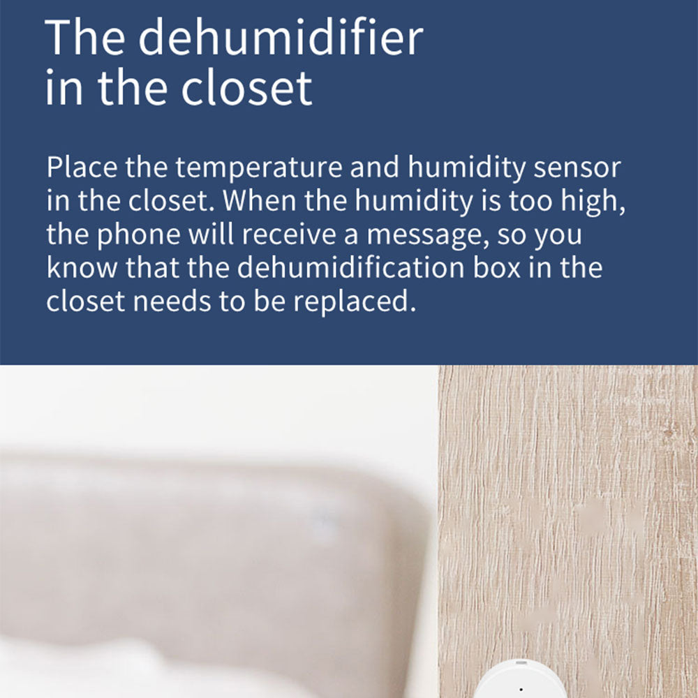 Haozee Smart Temperature  Humidity Sensor Indoor Thermometer Monitor Compatible With Home Assistant 5